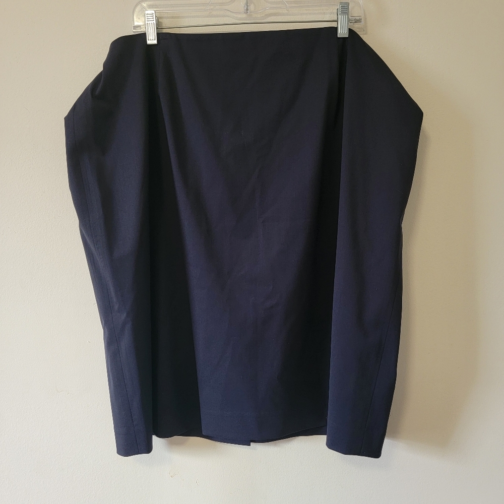 Lafayette 148 New York Dark Blue Pencil Skirt
